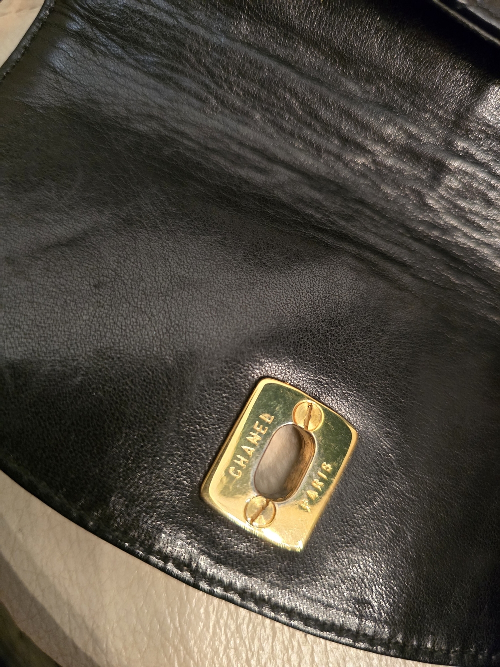 💯 Chanel Black Lambskin Leather Belt Bag with Gold Chain & COA size 75/30 - Picture 9 of 16